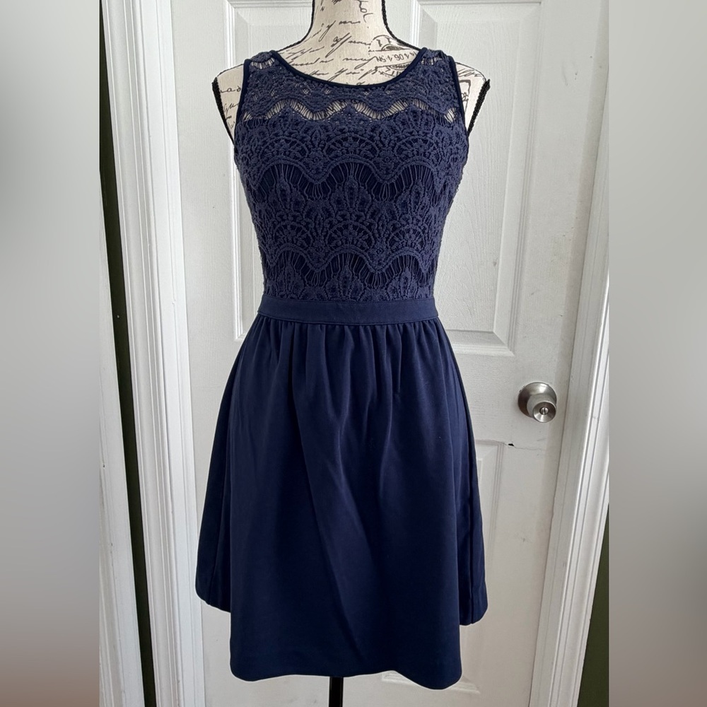 Lilly Pulitzer Navy Lace Mini Dress